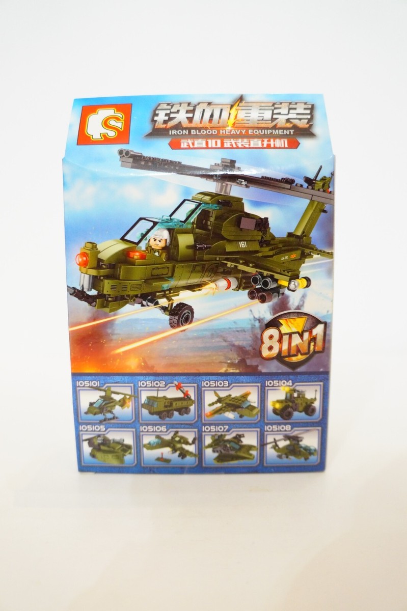 Sembo Block 105101 Military Army Helicopter Building Blocks Set 52