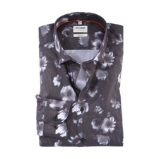 Olympus Level Five men's business shirt black patterned 208634 68