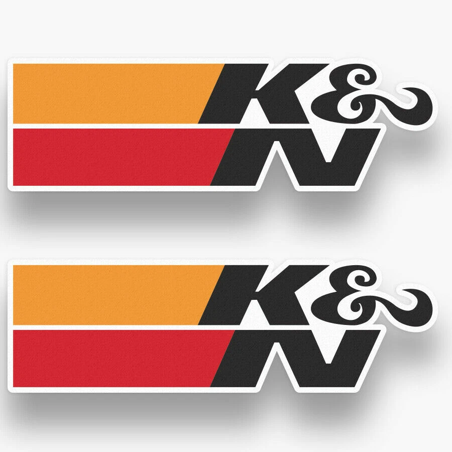 2X K&N FILTERS AIR DECAL STICKER US MADE TRUCK VEHICLE RACING INTAKE CAR WINDOW - Image 3 of 4