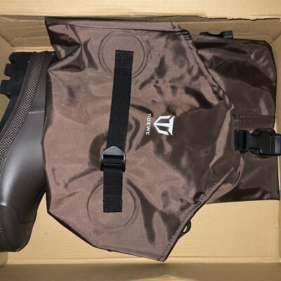 Duck and Fish Brown Fishing Wader Hip Boots with Cleated Outsole