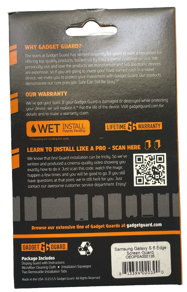 Protector de pantalla Gadget para Samsung Galaxy S6 Edge - Transparente Foto 2 de 4