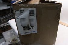 Kichler 2 Light Vanity Light with Satin Etched Glass Brushed Nickel 12.5"