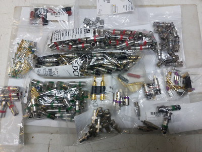 100 + RCA Compression Bnc  Plug Audio Video  Coax Coaxial Cable Connectors
