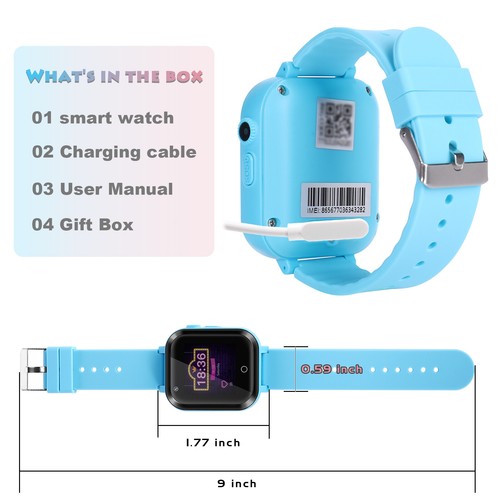 4G Reloj Inteligente Niños GPS WIFI Video Llamada SOS Impermeable Niños Teléfono Reloj NUEVO - Imagen 22 de 35
