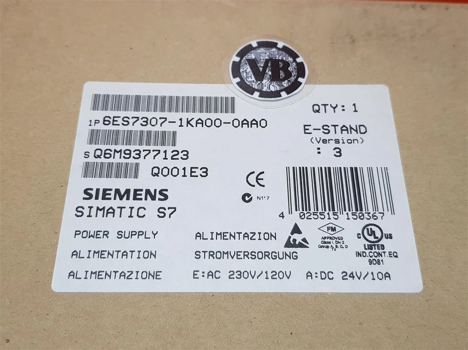 Siemens Power Supply 6ES7 307-1KA00-0AA0 / *E: 03 - Image 2 of 3