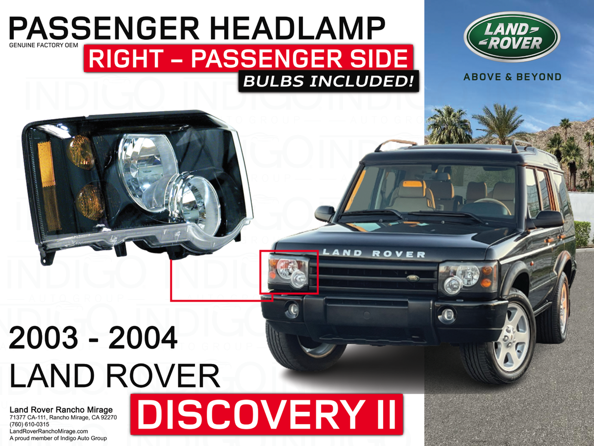 Land Rover Discovery 2 II Headlamp Head Lamp Light Right Passenger 