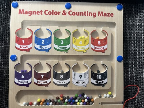 Gamenote Magnetic Color and Number Maze Educational Toy Age 3+ Classroom Home - Picture 3 of 4
