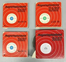 Lot Of 6 Magnetophonband BASF reel to reel tape LGS 35 Typ LGS 26