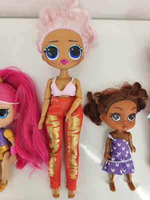 Lot of 5 Big Head Dolls OMG LOL Surprise Boxy Girls Disney +
