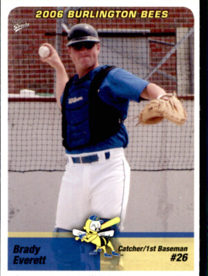 2006 Burlington Bees Multi-Ad #8 Brady Everett Des Moines Washington WA Card