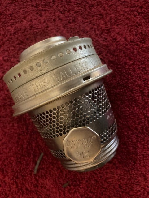 Antique Aladdin Nickle Oil Lamp Burner Model 21  England 1963-1969-image