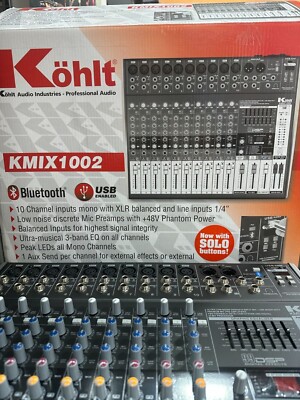 KOHLT KMIX 1002-S Mixer 10 individual channels Professional DJ