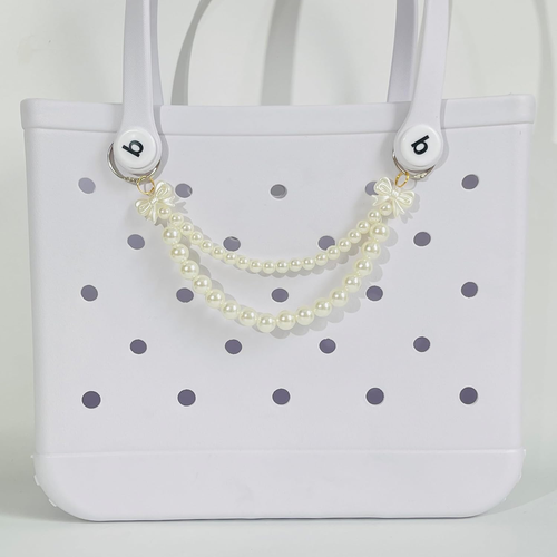 Boho Pearls Bow Charms for Bogg Bag Accessories, Rubber Beach Bag, 90 - Picture 9 of 12