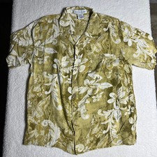 VTG Men  s Irvine Park Sz XLG 6 Button Floral Tropical Short Sleeve Camp Shirt