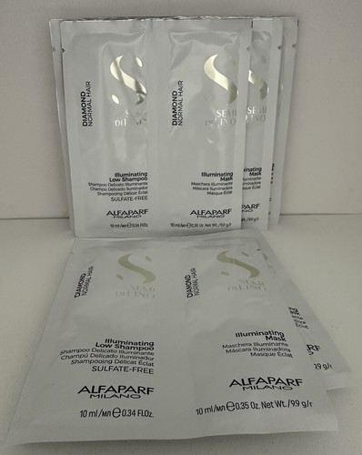 ALFAPARF SEMI DI LINO ILLUMINATING LOW SHAMPOO + ILLUMINATING MASK 0.35 OZ X10 - Picture 10 of 12