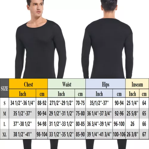 Herren Thermo Long Johns Warme Unterwäsche Top + Hose 2-teiliges Set Basisschicht - Bild 14 von 32