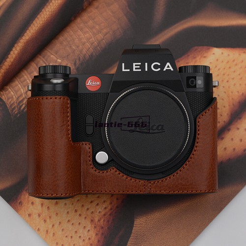 Half Case For Leica SL3 Retro Insert Camera VR Handmade Case Genuine Leather New - Picture 8 of 12