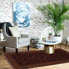 Hand Woven Tribal Vintage Afghan Handmade Wool Area Small Rug 2'9x4'8 ft. R22854