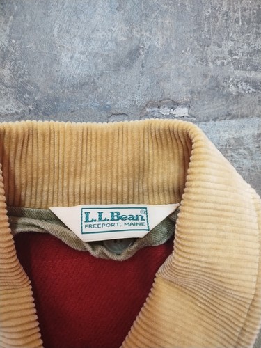 Vintage L.L.BEAN CHORE COAT JACKET Red WOOL LINER SIZE Large L MADE IN USA - Picture 5 of 7