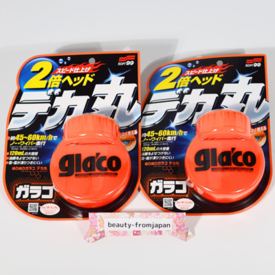 Glaco Car Window Care Oil Glass Roll On Cleaner Compound 120ml set of 2