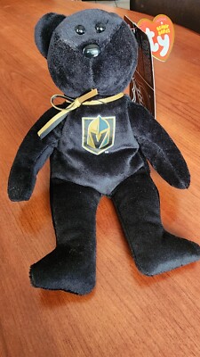 Ty Beanie Baby LAS VEGAS GOLDEN KNIGHTS NHL Hockey Bear 8” NEW