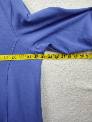 Susan Graver Women Top Extra Large Blue Cotton Blend 3/4 Sleeve Regular Fit - Picture 9 of 17