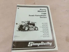 SIMPLICITY PARTS MANUAL 7100 SEMI-AUTOMATIC SERIES