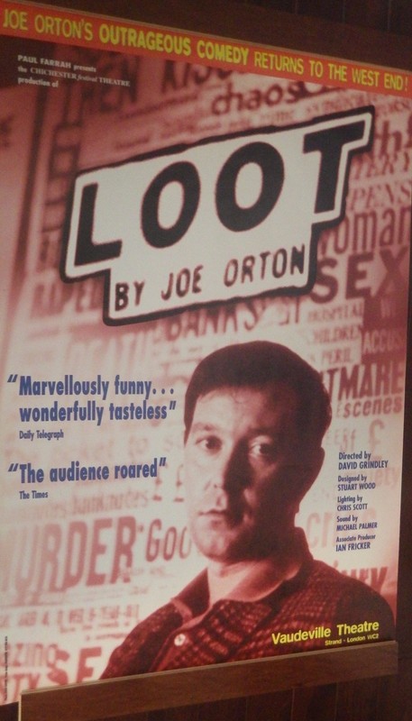 LOOT 1998 Joe Orton Vaudeville David Grindley Strand Large Bus Shelter Poster
