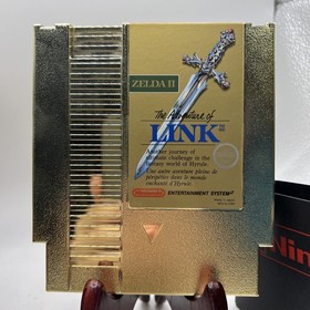 Zelda II The Adventure of Link Gold (Nintendo NES) LoZ 2 CIB complete video game