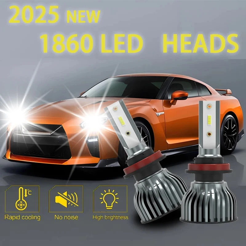 26000lm 160W 3000k/4300k/6000k/8000k Car LED Headlight H4 H7 H1 9005 H7 H11 New - Image 2 of 4