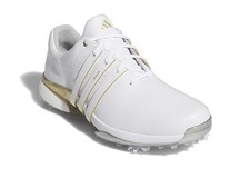 NEW Adidas Tour 360 24 Golf Shoes - White / Gold / Silver - 10