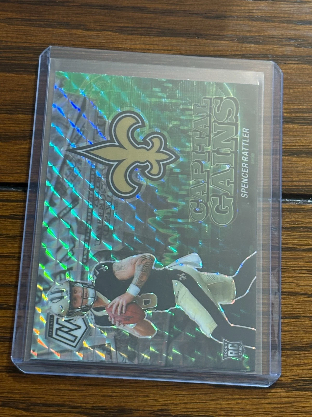 Spencer Rattler 2024 Mosaic Capital Gains Silver Prizm #5 Saints