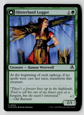 Hinterland Logger 203 C Foil MTG INR NM