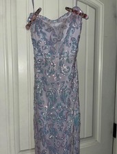 Windsor Lavender Sequin dress with Lace-Up in Back PetiteXS