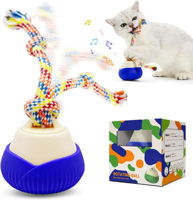Interactive Cat Toy, 360° Rotating Automatic Moving Cat Toys, Voice Recordable A