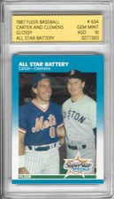 CARTER & CLEMENS 1987 FLEER GLOSSY SUPERSTAR SPECIAL #634  ASD 10 GEM MINT