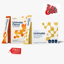2 Boxes Unicity Unimate Dietary Supplement flavor Lemon Ginger + Fierce