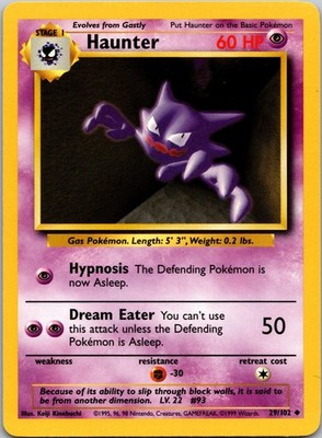 Haunter Uncommon Base Set 029/102 NM