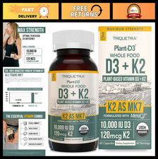 Organic D3 + K2 Supplements | 10000 IU D3 & 1...