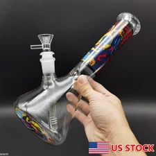 10" Art Style Dog Hookah Glass Bong Smoking Water Pipe Bubbler w/14MM Bowl Hot