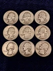 Lot of 21 90% Silver Quarters Circulated