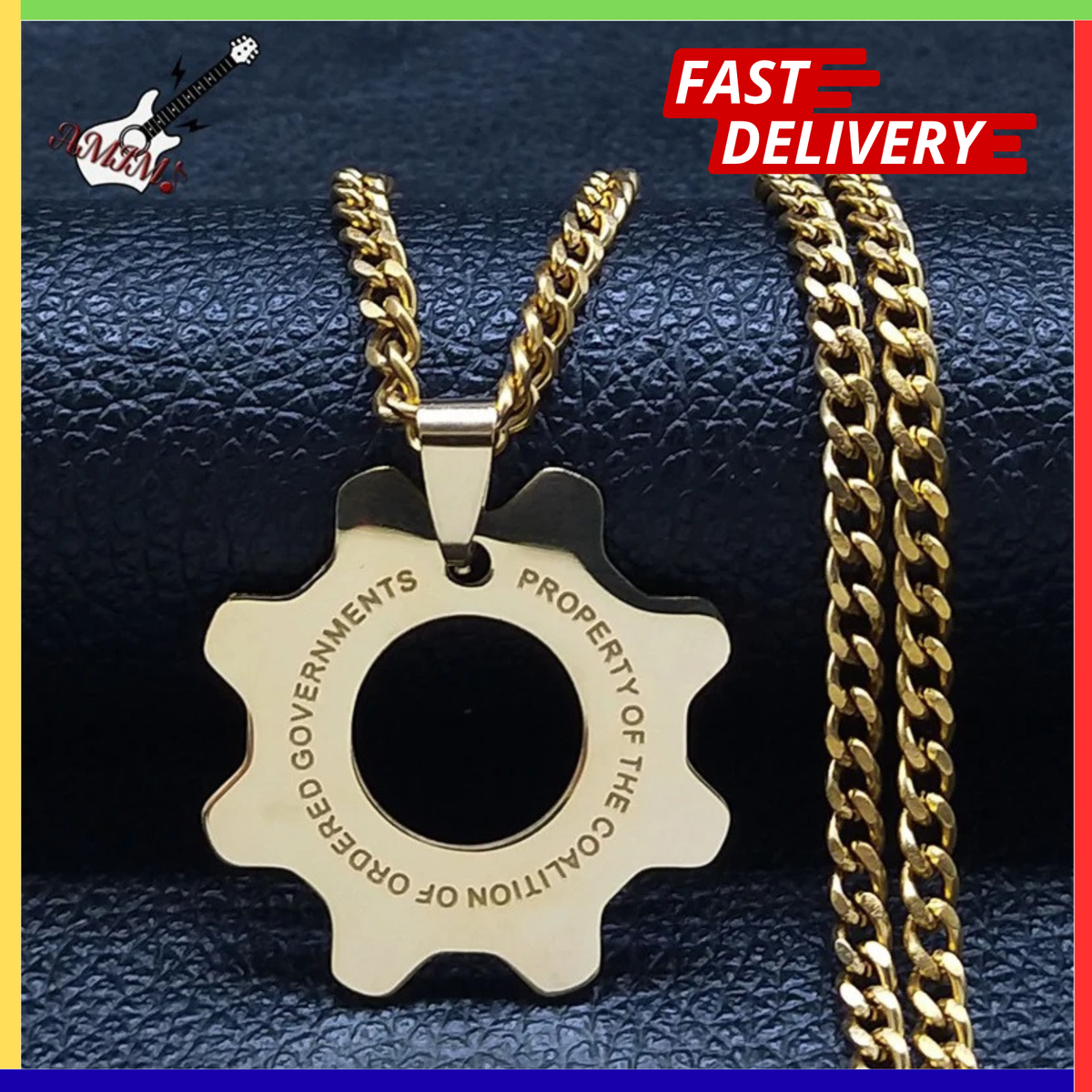 POWER℃GEAR Necklace 1st AnniversaryModel New Reactor Necklace Game Gears of War Necklace Stainless Steel