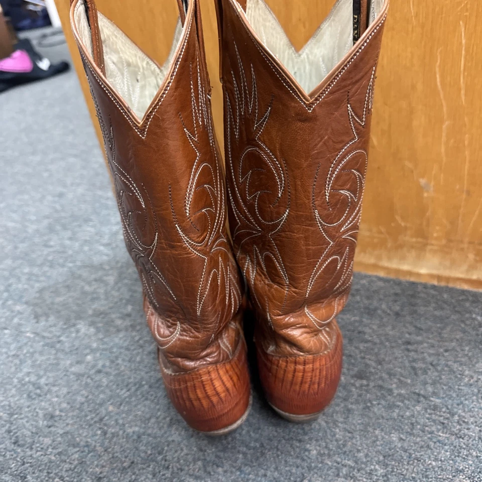 Botas de Vaquero Dan Post Marrón Lagarto De Colección Para Mujer - Talla 7M Foto 2 de 4