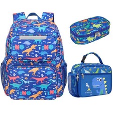 3pcs Kids Backpack Set - 15 Inch Backpack for Boys 3 to 8, Lightweight Bookba...