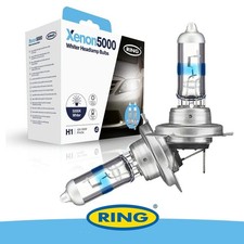 1 X PAIR Ring Xenon 5000 Whiter Headlight Bulbs Road Legal H7 (477)