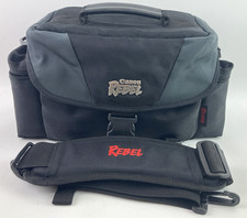 Canon Camera Bag 15" Digital EOS Rebel Cameras Black Grey Strap Case Crossbody