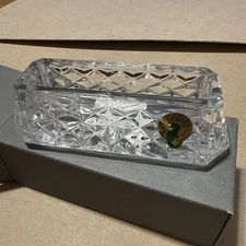 WATERFORD Crystal Westover Business Card Holder - New Original Box Never Used