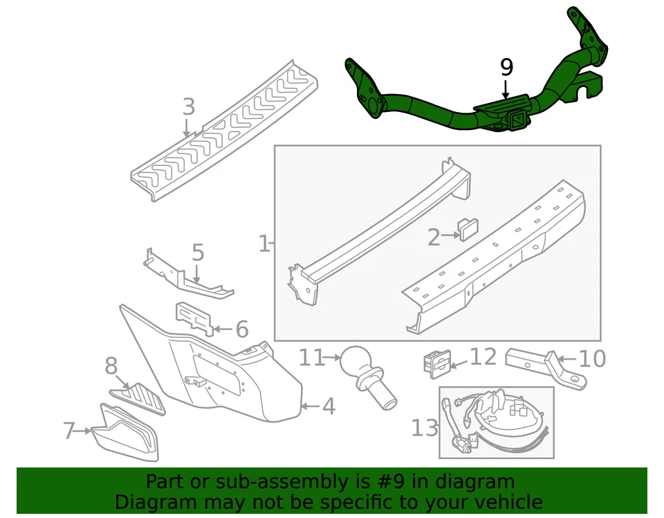 Receptor Original Nissan Hitch Clase Iii 999T5-KY500 Foto 3 de 3