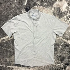 Kuhl Shirt Mens Xl Driftr Short Sleeve Gray Button Lightweight 7581 Hike Outdoor