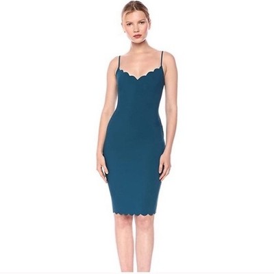 Likely Lolita Scalloped Cocktail Dress in Cerulean Size 8 Wedding Guest Party